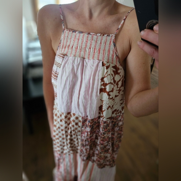 Universal Thread Dresses & Skirts - Universal Thread Pink and Brown Patchwork Maxi Dress, Size M